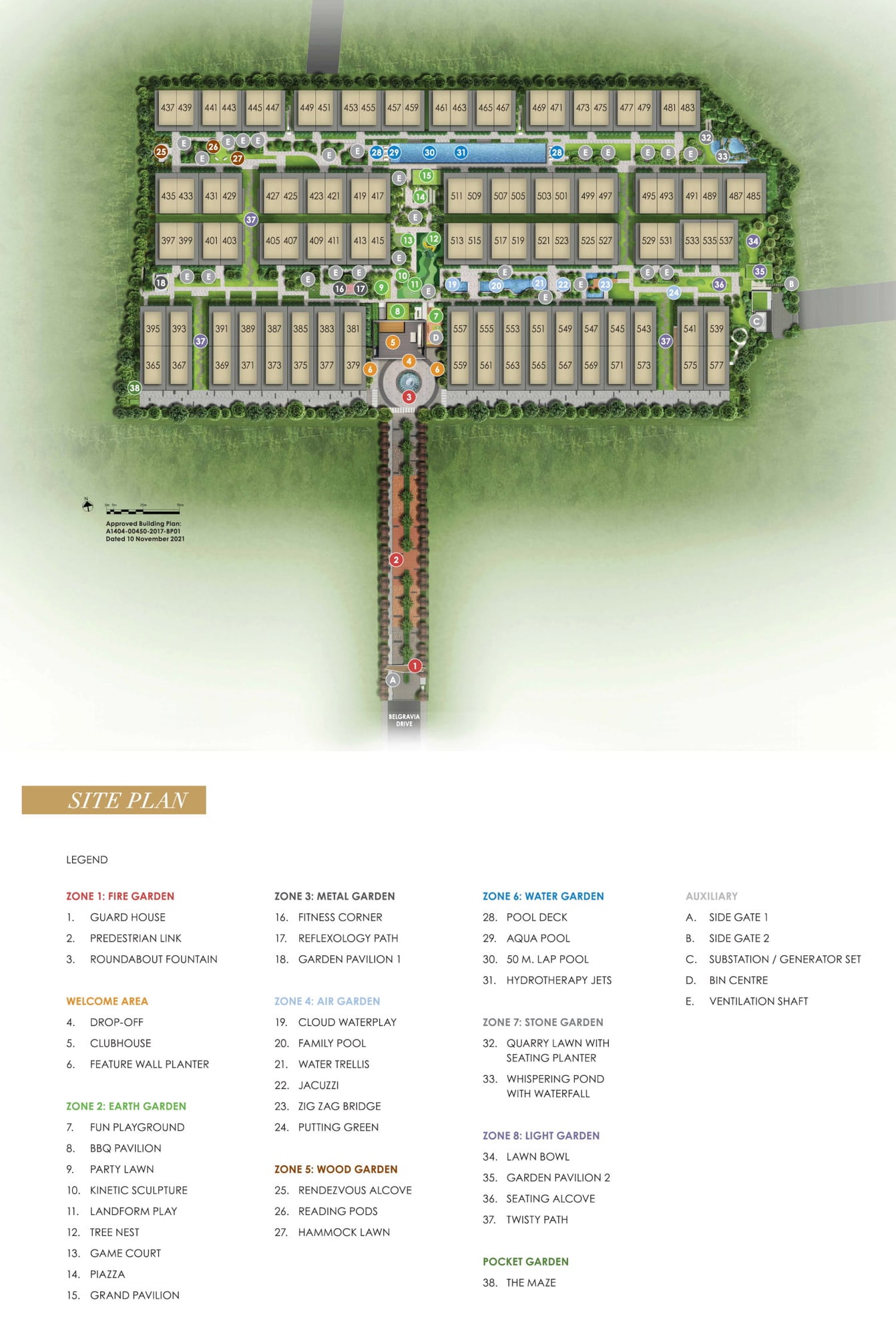 Site plan, tap to enlarge